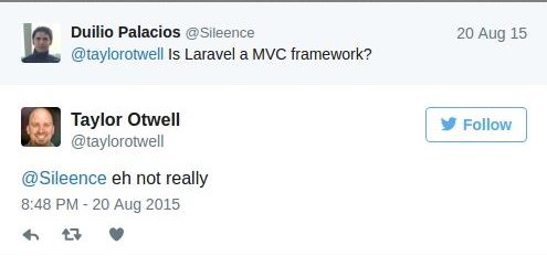 laravel is not mvc